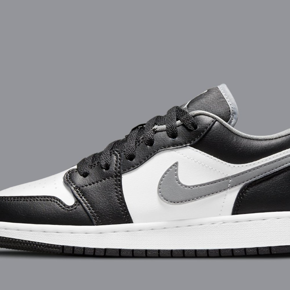 Air Jordan 1 Low GS Black Particle Grey White 553560-040 Shadow 7Y / Womens 8.5 - Picture 7 of 9